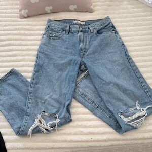 Levi's Light Blue Distressed Boyfriend Jeans